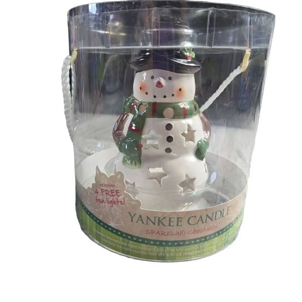 Yankee Candle Snowman Christmas Tea Light New
